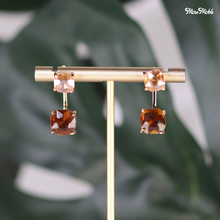 Load image into Gallery viewer, DOUBLE DIAMOND STUDS - CHOCOLATE