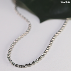 ROPE CHAIN NECKLACE - SILVER