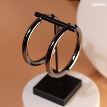 Load image into Gallery viewer, BABY FAT HOOPS - GUNMETAL
