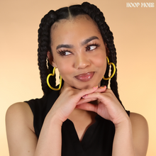 Load image into Gallery viewer, HEART THROB HOOPS - YELLOW