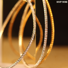 Load image into Gallery viewer, SHIMMER TEARDROP HOOPS - LARGE/GOLD
